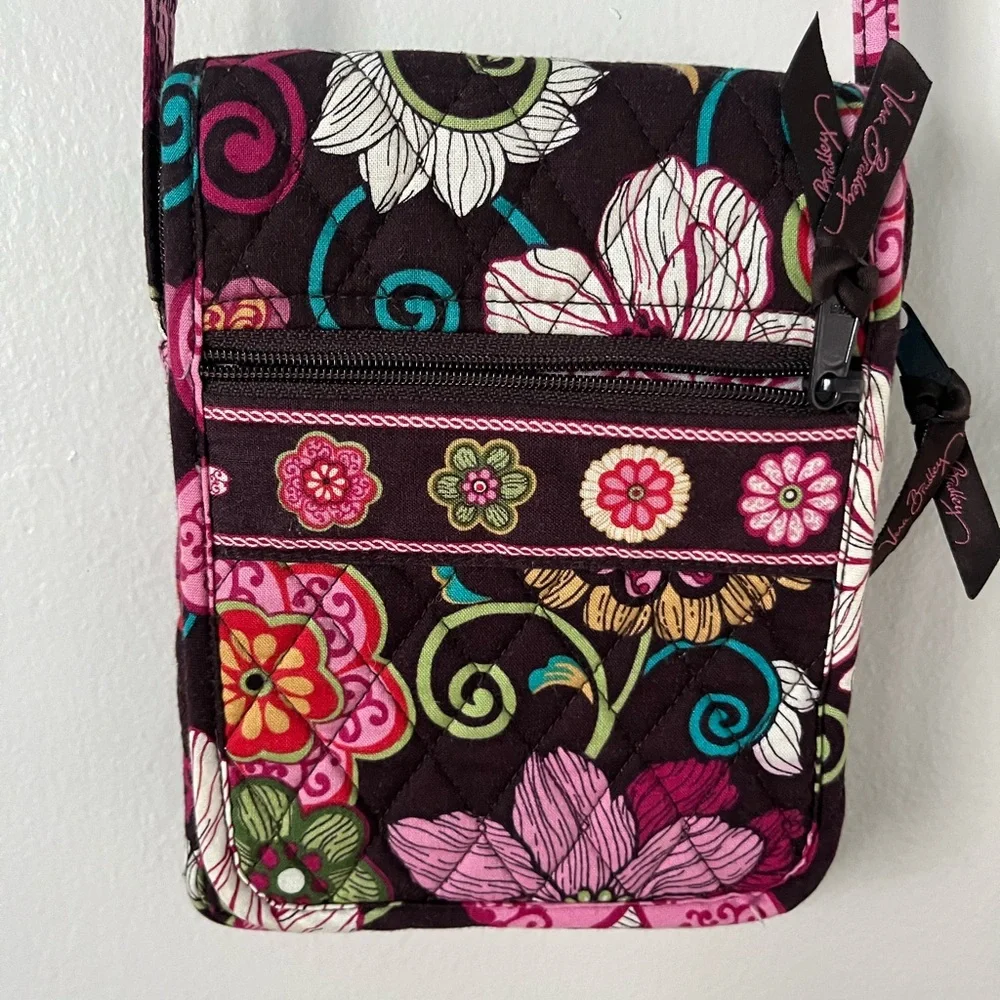 Vera Bradley Pink Floral Quilted Crossbody Bag - Picture 2 of 8